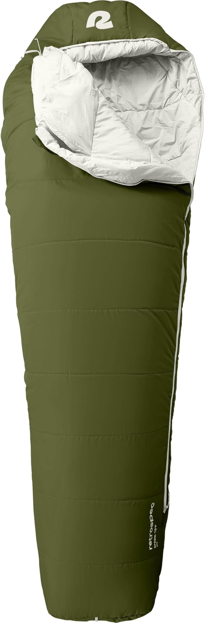 Retrospec Dream Mummy Sleeping Bag - 30°F Camping & Travel Essential Gear with Water - Resistant Shell & Synthetic Fill - Zippered Pocket & Stuff Sack