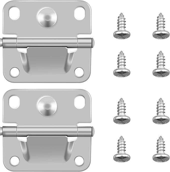 Cooler Stainless Steel Hinge Replacement for Coleman, Camping Coolers Accessories with Screws, Compatible with Ice Chest Stainless Steel Hinges Replacement 5235 5250 5286b 6262 6270 (2 PCS)