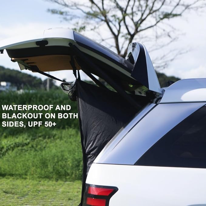 SUV 3 in 1 Tailgate Tent with TPU Window&Mesh Screen,Trunk Camping Tent, Waterproof 2000MM UPF 50+, Universal Fit Most Suvs