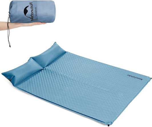 Naturehike Camping Sleeping Pad with Quick-Inflating, Ultralight Memory Foam Sleeping Mat for Camping Backpacking Hiking Traveling Tent, Blue