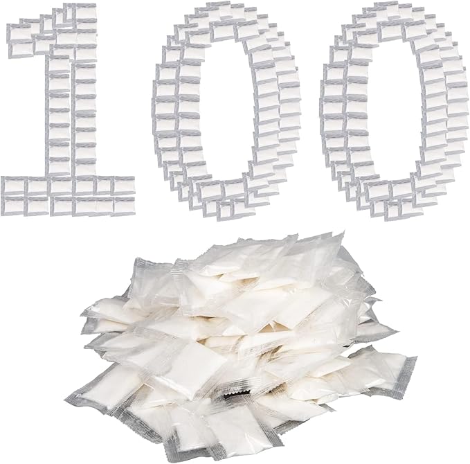 Pack of 100 Super Absorbent Pads Gel for Commode Liners – Gel for Standard Bedside Commode and Bedpan Liners, Liquid Waste Gel Eco for Commode Chairs, Portable & Camping Toilet, Bed pan