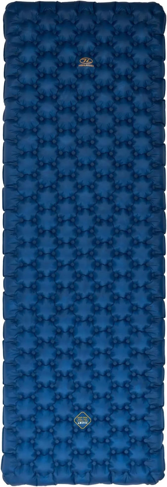 Nap Pak Arctic R11 Inflating Sleeping Mat – All Year 4 Season Winter Camping Mat – R Value 11 Insulated Alpine Sleeping Pad – 10cm Thick, Lightweight 900g, Compact – Cold Weather Backpacking Use.