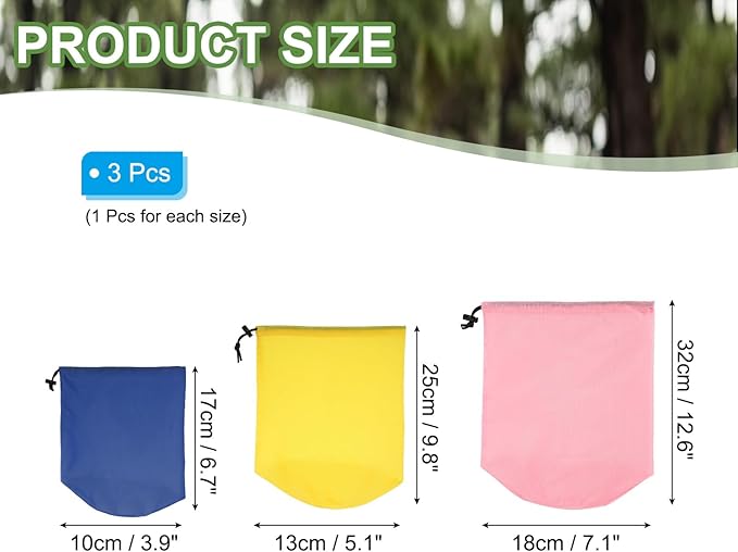 PATIKIL Stuff Sack, Waterproof Outdoor Storage Sack Portable Drawstring Dust Flap Bag for Hiking Backpacking