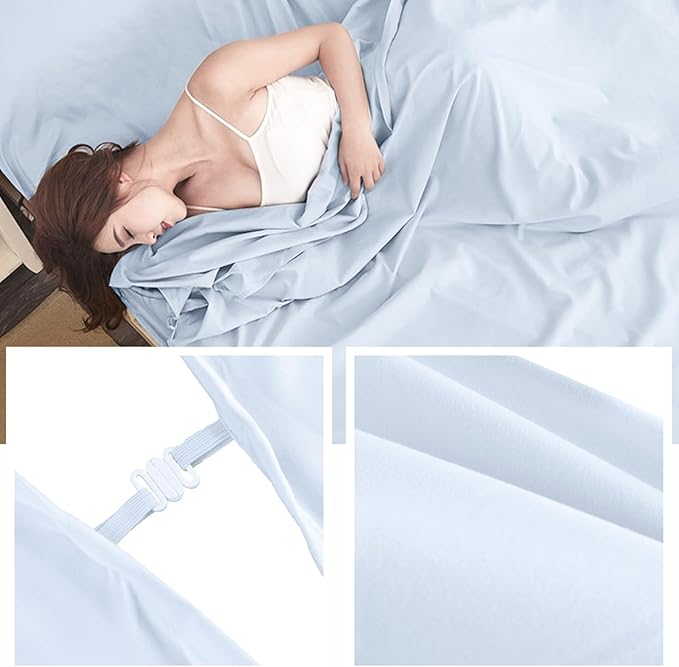 TRIWONDER Sleeping Bag Liner Cotton Camping Travel Sheet Sleep Sack Adult for Hostels Outdoor Picnic Planes Trains