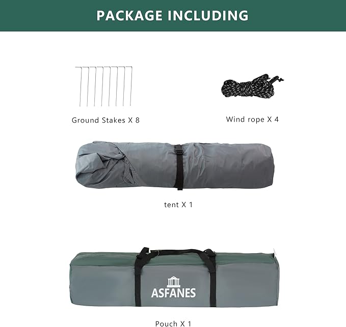 Camping Tent Automatic 2-3 Person Instant Tent Pop Up Ultralight Dome Tent 4 Seasons Waterproof & Windproof Camping Tent with Removable Outer Tarpaulin, Double Layers