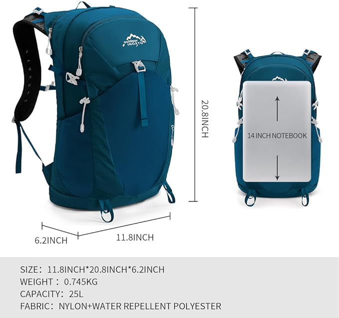 IX INOXTO Hiking Hydration Backpack with 3l Water Bladder for Women and Men 25L Water Backpack for Hiking, Cycling, Climbing, Camping