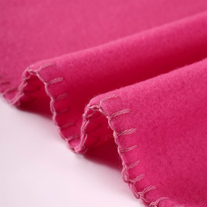 CAI TENG Fleece Throw Blanket Blankets for Couch Bed 50x60 6 Pack Kids Blanket Throws Polar Fleece Fabric Soft Cozy Travel Blankets Lightweight Small Throws Wedding Gifts Travel Hot Pink
