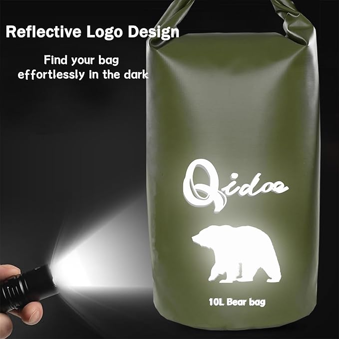 Qidoe Bear Food Bag for Camping Ultralight Food Bags Hanging System 10 L Waterproof Backpack Pulley Systems Includes Waterproof Bag, Nylon Ropes, Hooks for Camping Backpacking