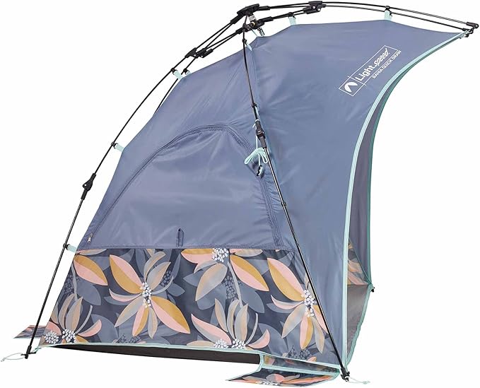 Lightspeed Outdoors Pop-Up Beach Sun Shade, Quick Shelter, Vintage Floral