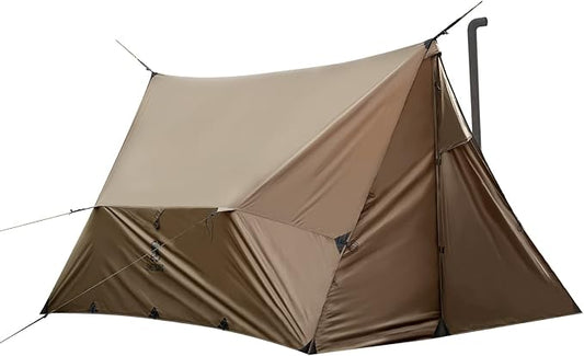 OneTigris ROCDOMUS Hot Tent with Stove Jack, 3000mm Waterproof, Versatile Lightweight Hammock Tent for Camping, Hiking, Backpacking, Bushcraft, Car Trips