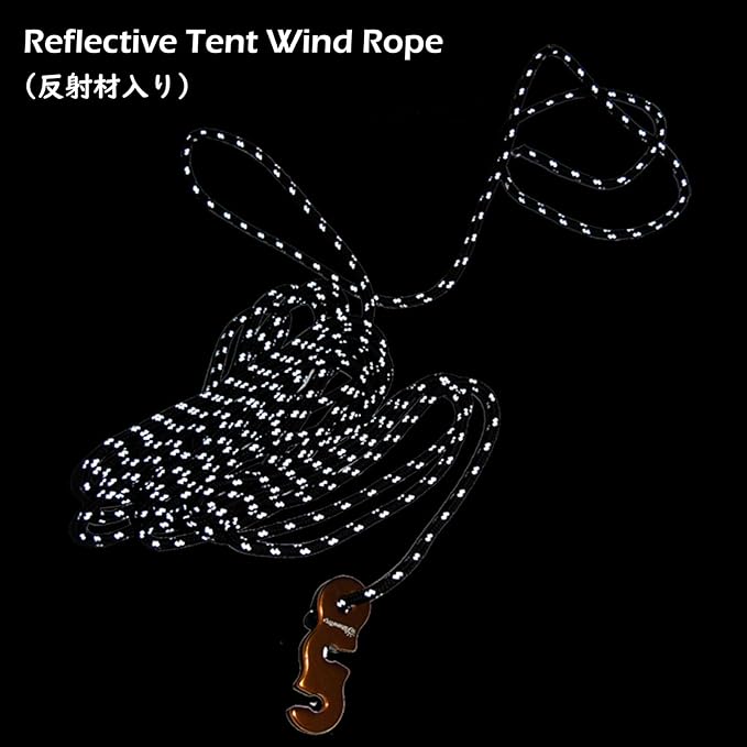 TRIWONDER Reflective Guyline, Tent Cord Nylon Paracord Rope with Guyline Adjuster for Camping Tent, Outdoor Packaging (Red - 8 Pack)