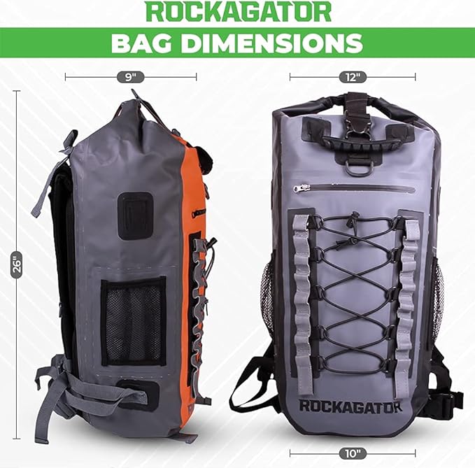 Rockagator Waterproof Backpack - HYDRIC Series Water Proof Floating Dry Bag River Pack (Yellow Jacket, 40 L)