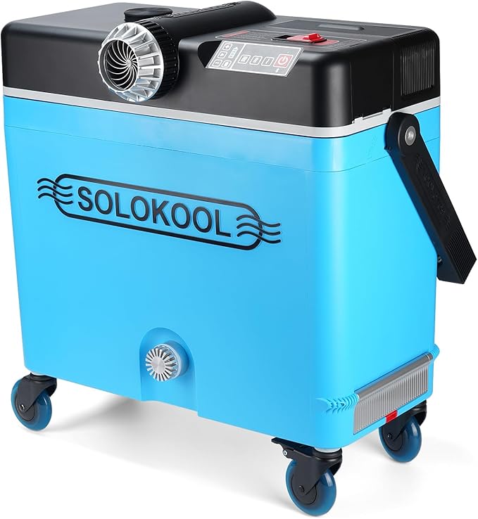 SoloKool Model V-ibe - Injection Molded Cooler, Portable Air Conditioner, & 35 Watt Bluetooth Speaker, 3-in-1 Design