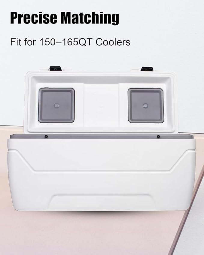 2-Pack Cooler Oversized Mechanical Hinges Fit for Igloo 150-165 QT Coolers Including 2 Hinges and 12 Stainless Steel Screws