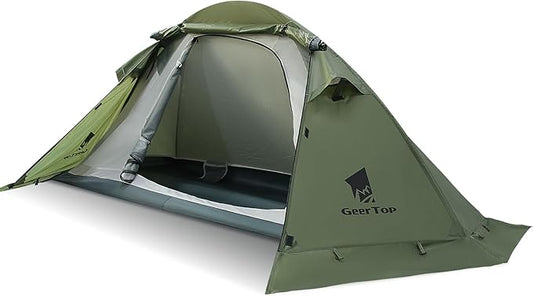 GEERTOP Lightweight 1 Person Camping Tent for Solo Outdoor Hiking Backpacking Adventures- Easy Setup