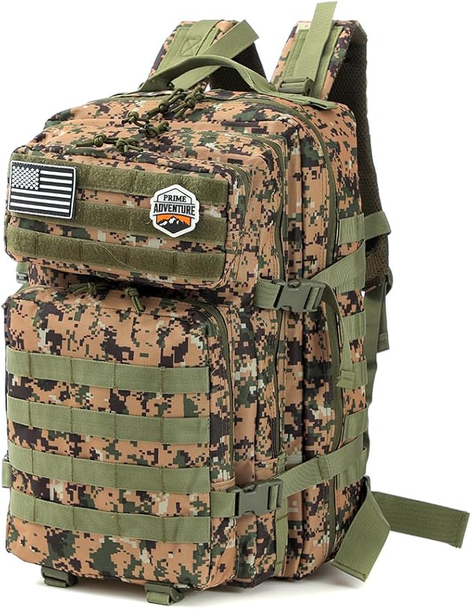 45L Outdoor Molle Backpack – Modular Military Tactical Gear Pack for Hiking, Camping & Travel