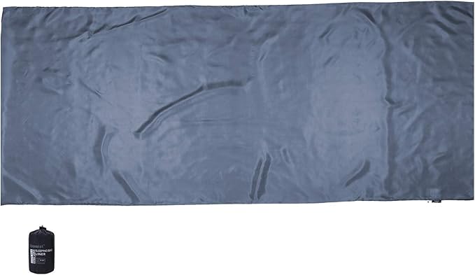 BROWINT Silk Sleeping Bag Liner, Silk Sleep Sack, Extra Wide 87"x43", Lightweight Travel Sheet for Hotels, More Colors for Option, Reinforced Gussets