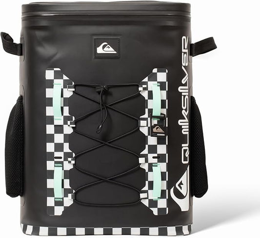 Quiksilver Welded Bungee Backpack Cooler, 30L/36 Cans, 48-72 Hours Insulation, Leakproof & Waterproof IPX7 Rated, Heavy-Duty 600D TPU, Adjustable Straps