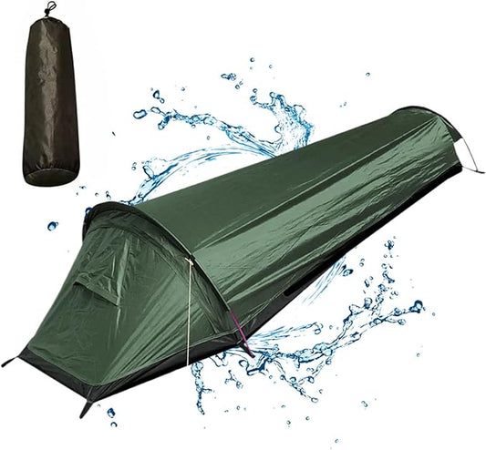 One Man Tent, Ultralight Waterproof Backpacking Tent with Fine Mesh for Hiking