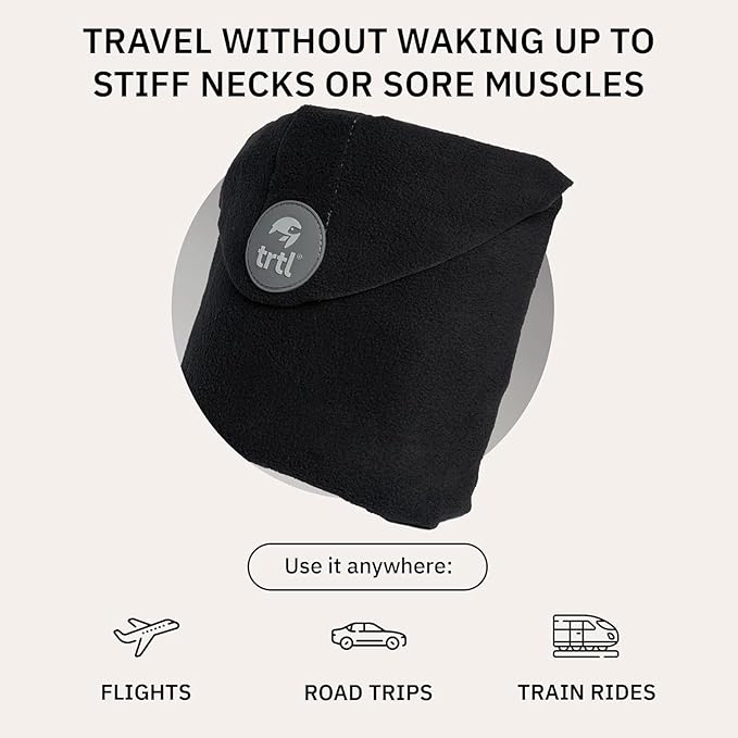 trtl Pillow - Scientifically Proven, Super Soft Neck Support Travel Pillow - Lightweight and Machine Washable - Ergonomic Design for Traveling on Airplanes, Cars, and Trains - Red