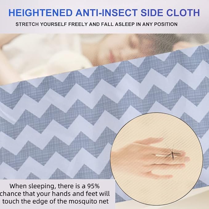 Instant Pop-Up Mosquito Net Tent for Bed | Full Enclosure Design with Ultra-Fine Mesh & Portable Foldable Frame | Indoor/Outdoor Camping, Travel Bed Canopy - Easy Setup & Pack up(Double Size)