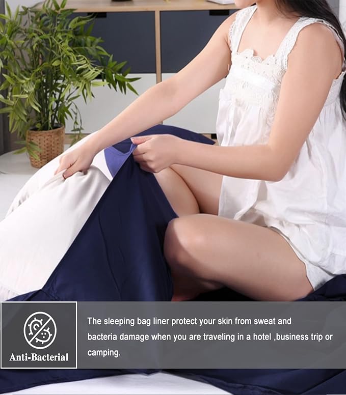 Sleeping Bag Liner Ultralight Travel Sheet Dirt-Proof Camping Sheets Compact Hotel Sleeping-Sack for Outdoor Backpacking Hiking