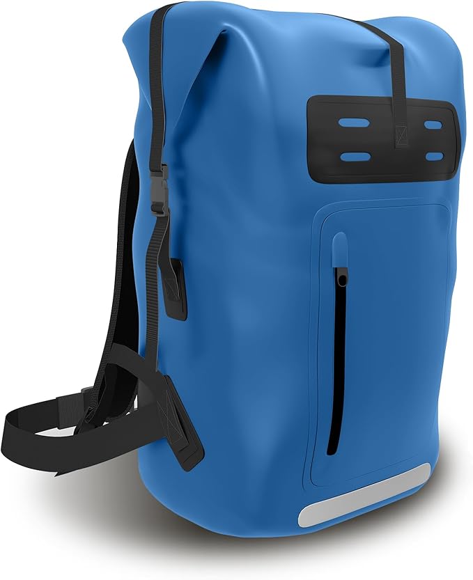 Waterproof Backpack，Heavy Duty Hiking Backpack，35/55/85L dry bag backpack waterproof for Men，Roll-Top Closure，for Kayaking, Travel, Hiking, Fishing, Camping, Motorcycles (blue, 55L)