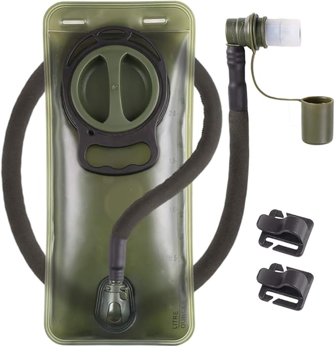 2L Hydration Bladder, Water Bladder for Hiking Backpack 2 Liter Water Storage Bag with Insulated Tube, Hydration Back Pack Replacement for Outdoor Camping Running Cycling