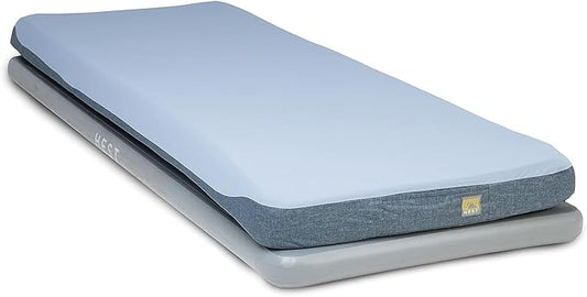 HEST Sleep System - Memory Foam Camping Mattress with Inflatable Pump and Carry Bag, Single Mattress
