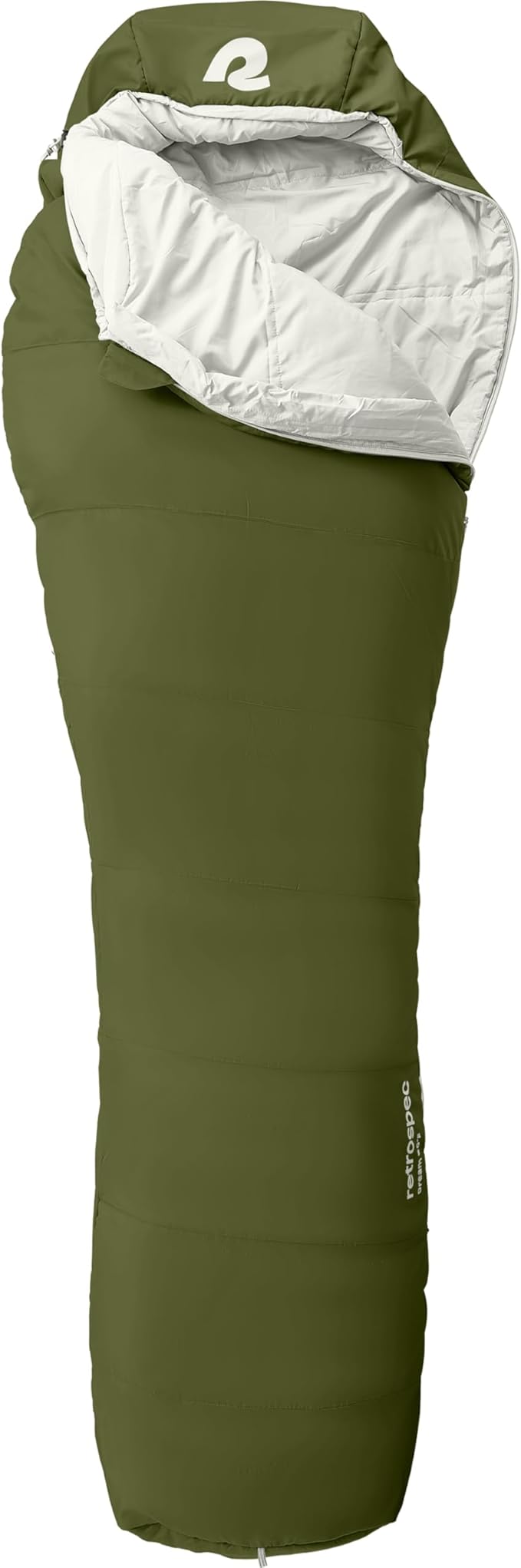 Retrospec Dream Mummy Sleeping Bag - 30°F Camping & Travel Essential Gear with Water - Resistant Shell & Synthetic Fill - Zippered Pocket & Stuff Sack