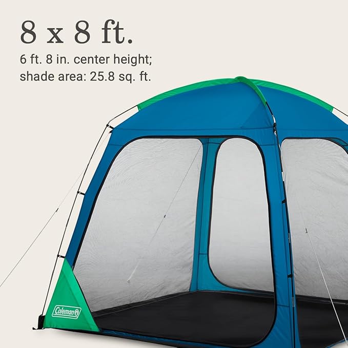 Coleman Skyshade Screened Shelter with Easy Setup, Lightweight Picnic Screen Room for Bug-Free Lounging, Made of PFAS-Free Materials