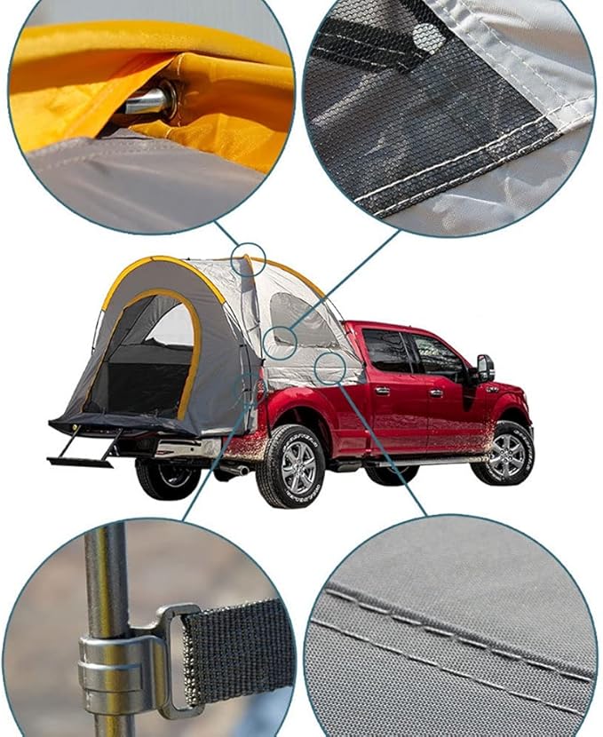 Car Tent Versatility Teardrop Awning Pickup Trucks Tour Portable Waterproof Car Rear Tent Sunshade Portable Shade Outside Camping Shelter Outdoor Car Tent Trailer Tent Roof Top for Beac