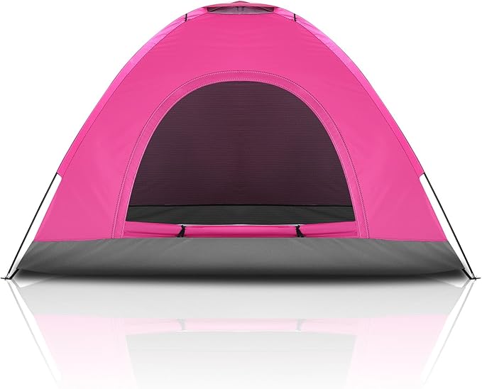 Outvita Camping Dome Tent, 1-4 Person Waterproof Windproof Easy Setup Spacious Family Tents with Carry Bag & Rain Fly for Hiking Backpacking Traveling Glamping Beach