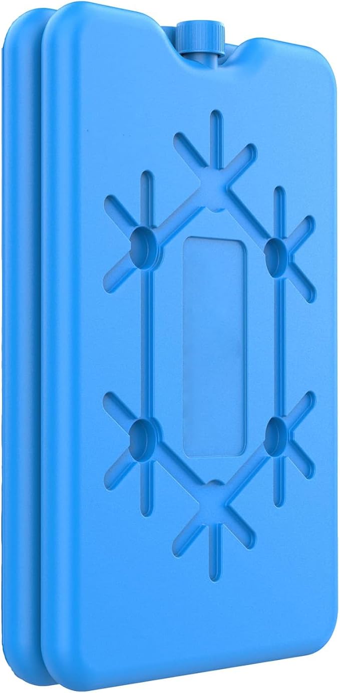 200ML Reusable Ice Packs for Lunch Box & Cooler, Slim Freezer Packs to Keep Food Fresh & Cold for Hours, Perfect for Travel, Picnic, Car, Office (2, Blue)