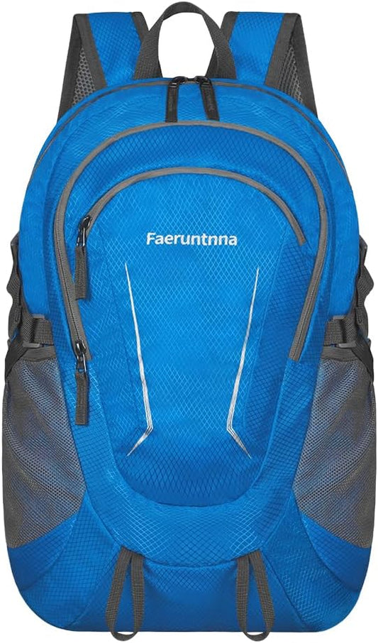 30L Large capacity Lightweight Packable Foldable Backpack，women and men Hiking backpack，Outdoors Travel Backpack (Blue)