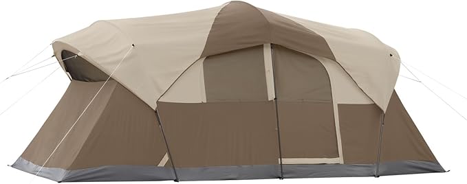 Coleman WeatherMaster 10-Person Camping Tent with Rainfly & Room Divider, Spacious Weatherproof Family Tent with Carry Bag