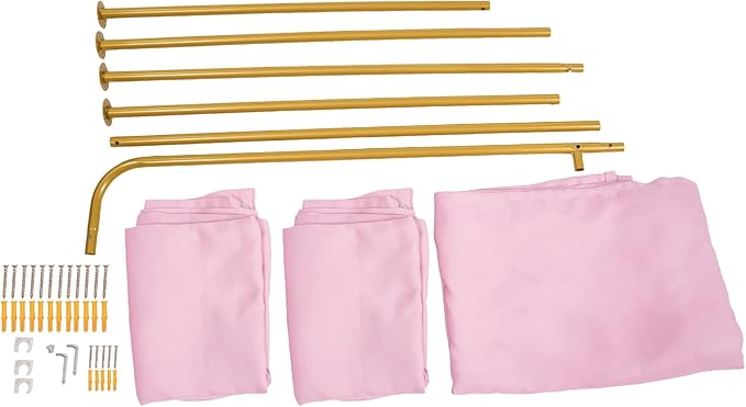 Clothing Store Fitting Room, Clothing Store Dressing Room, F-Shaped Room Privacy Protection Changing Room Divider, Dressing Room Fitting Room for Boutique, Curtain Room Divider (F-Shaped-Pink)