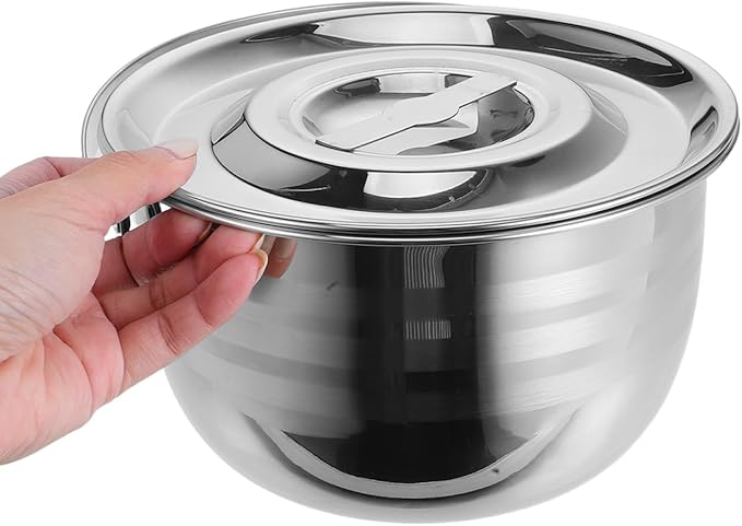 LIFKOME Stainless Steel Camping Pot with Lid Lifter Handle Camp Cookware Pot Portable Hanging Cooking Pot for Camping Cooking, BBQ, Basting, or Baking 2.5/4 Quart