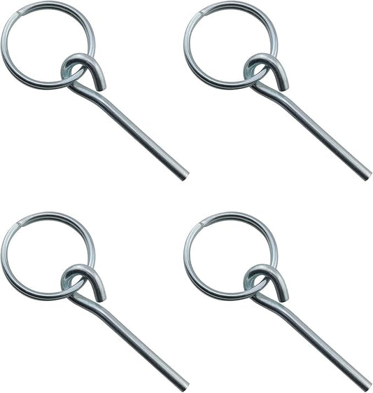 Tent Pole Rings and 2 Pins JCBIZ 4pcs Stainless Steel Rings with 2 Pins for Outdoor Camping Hiking Fishing Travel Tent Accessories