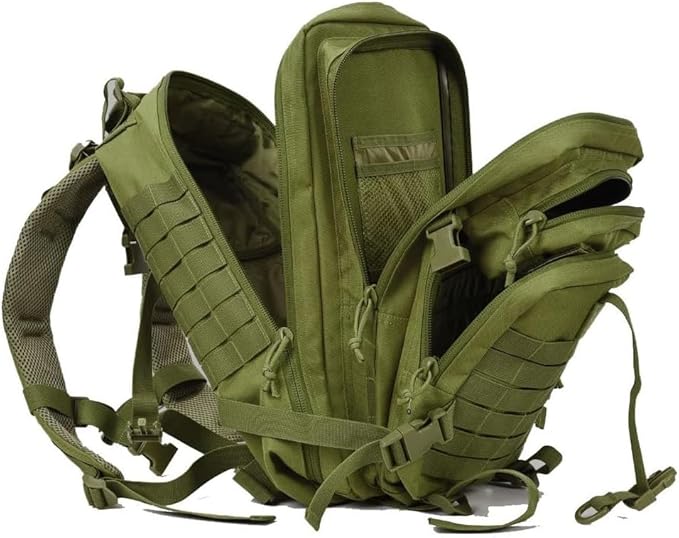 REEBOW GEAR Military Tactical Backpack for Men Large 34L Army 3 Day Assault Pack Molle Bag Backpacks (34L, Army Green)