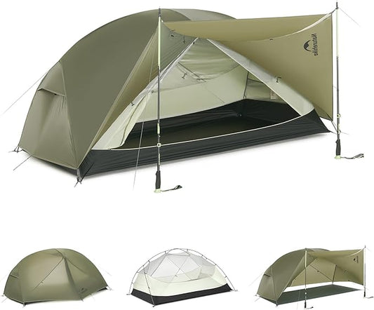 Naturehike Mongar Pro 1/2/3 Person Backpacking Tent,Waterproof Nylon Easy Setup Lightweight Camping Tent