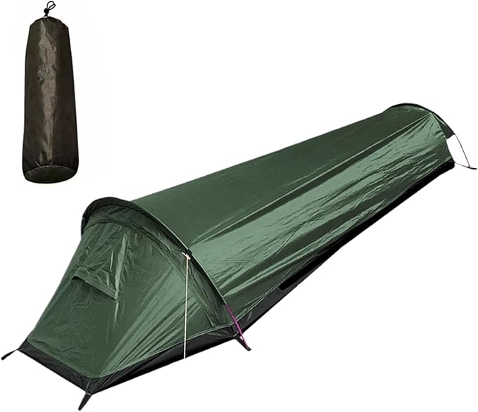 One Man Tent, Ultralight Waterproof Backpacking Tent with Fine Mesh for Hiking
