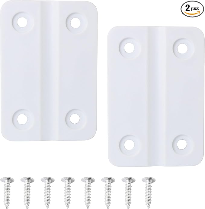 2PCS 57x39mm White Insulated Box/Cooler/Freezer Plastic Hinge Replacement Parts with Screws Camping Hiking Kitchen Accessories
