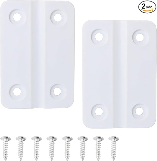 2PCS 57x39mm White Insulated Box/Cooler/Freezer Plastic Hinge Replacement Parts with Screws Camping Hiking Kitchen Accessories