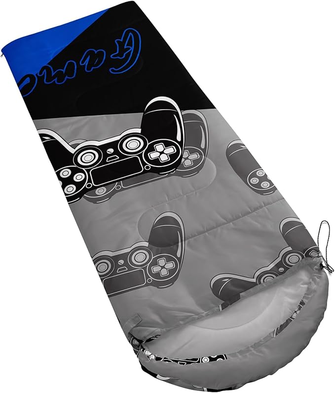 AILONEN Outer Space Astronaut Camping Sleeping Bags,Lightweight & Waterproof,3 Season Warm & Cool Weather,Cartoon Sleeping Bags for Kids,Boys Girls Travelling,Outdoors