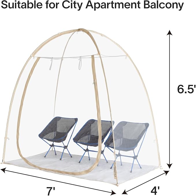 Alvantor Pop Up Bubble Tent,Large Oversize Igloo Screen House,2-3 Person Cold Protection Outdoor Igloo, Winter Tent Snaps Fit 7'x4'x6.5'