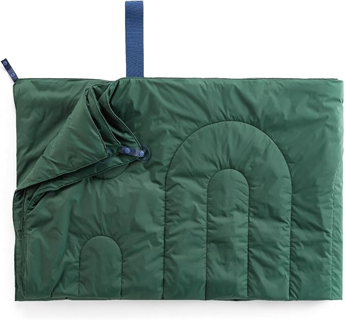 Huzi Infinity Travel - Packable Blanket - Puffy - for Travel Outdoor Picnic Trip Camping Beach - 57 x 38 (Pine Green)