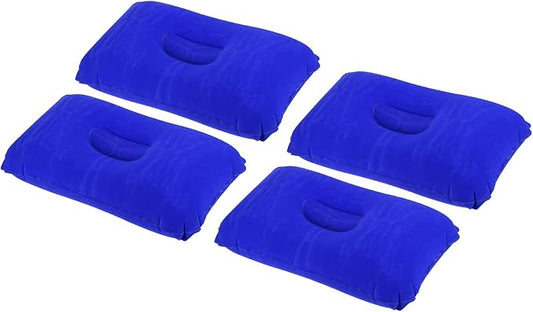 PATIKIL Inflatable Pillow, 4 Pack Ultralight Camping Travel Pillow Desk Rest Neck Support for Hiking Backpacking Office, Dark Blue