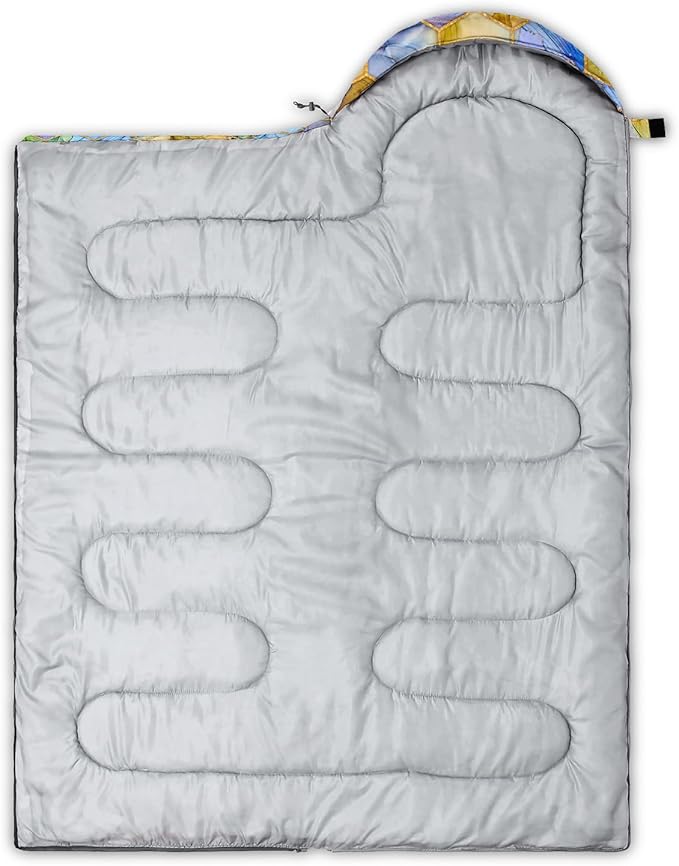 Sleeping Bags for Adults and Kids Camping Sleeping Bags for Girls and Boys Lightweight Waterproof Cold/Warm 3-Season Outdoor Travel with Compression Bags