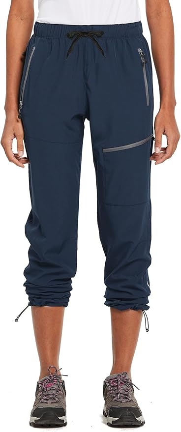 baleaf Women's Hiking Pants Quick Dry Lightweight Water Resistant Elastic Waist Cargo Pants for All Seasons
